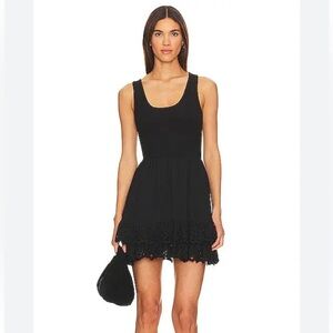 Heartloom Marlo dress black eyelets ruffle mini dress